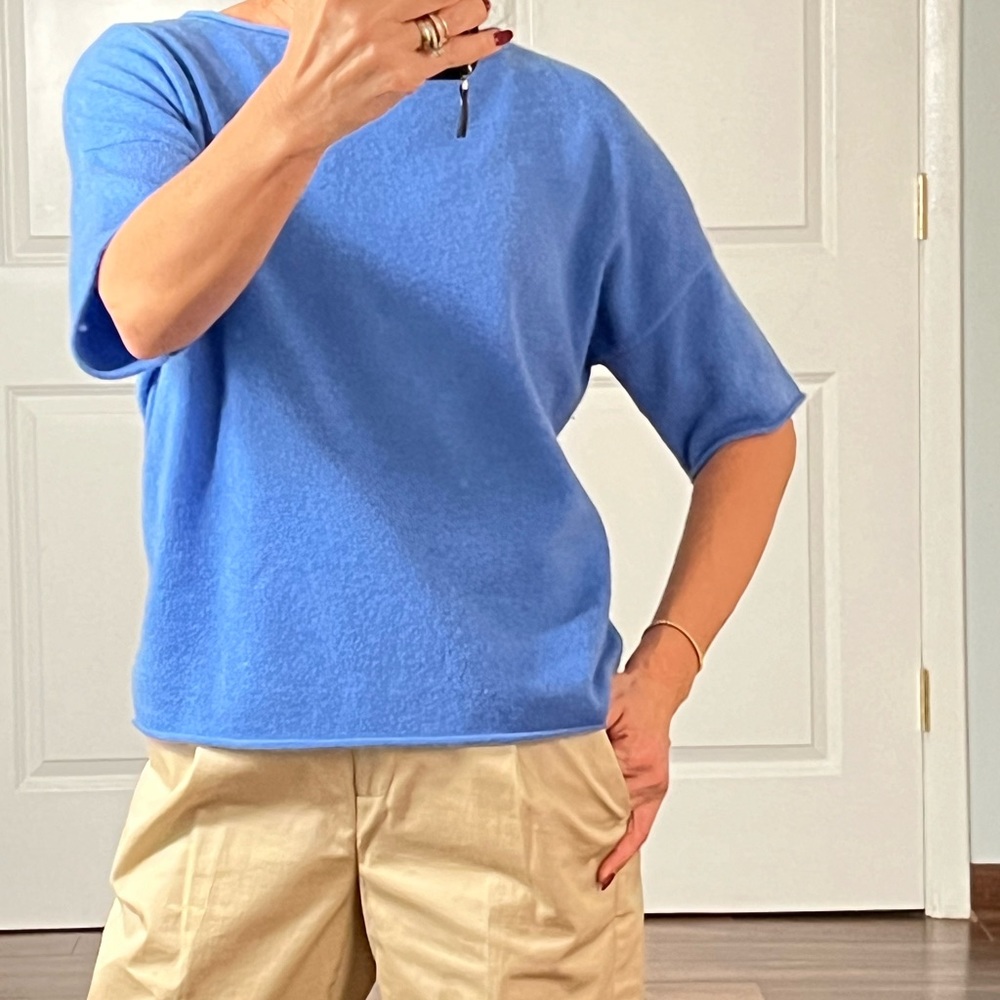 360 cashmere 100% cashmere short sleeves sweater - Picture 3 of 11